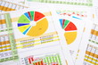 Colorful Sales Report in Digits, Graphs and Charts Colorful Sales Report in Digits, Graphs and Charts