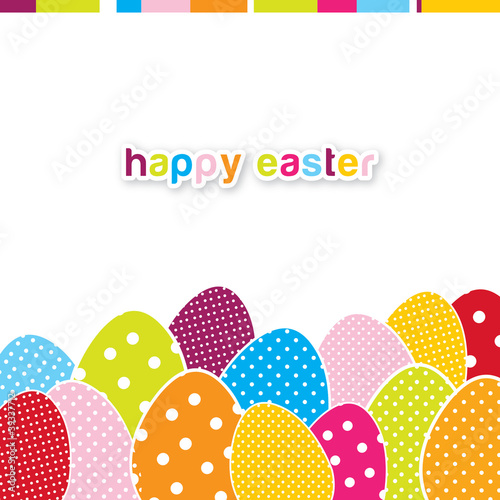 Vector: easter card with colorful eggs easter card with colorful eggs