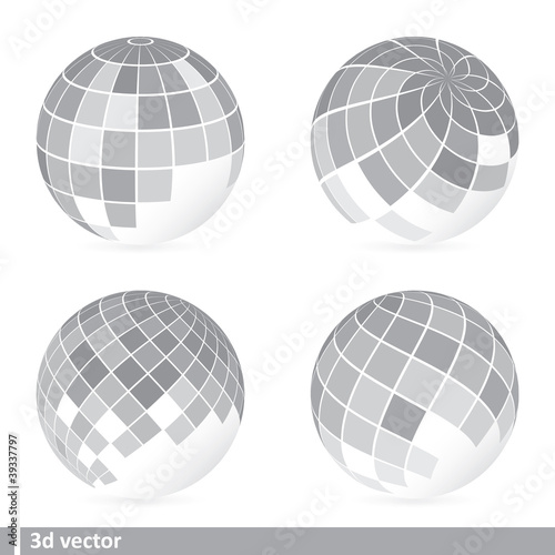Vector: set of abstract mosaic 3d vector set of abstract mosaic 3d vector