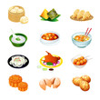 Chinese food icons