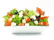 Greek salad on isolated background Greek salad on isolated background