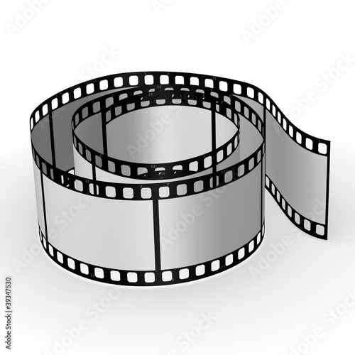 Illustration: 3d render of blank film 3d render of blank film