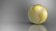 Illustration: Golden Globe on grey background - Amerika Golden Globe on grey background - Amerika