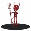 3D Toon - Teufel mit Dreizack