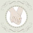 Vector: hands invitation hands invitation