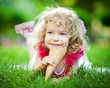 Child having picnic