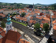 View of Cesky Krumlov, St. Jost Church and St. Vitus cathedral