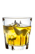 Whiskey On The Rocks isolated on white