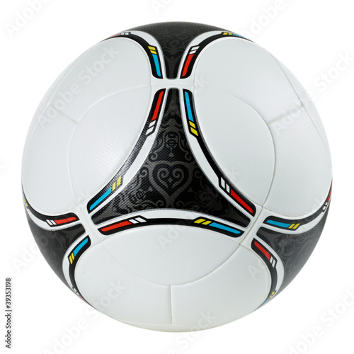 Photo: Stylish football - soccer ball on white background Stylish football - soccer ball on white background