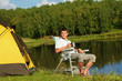 man on vacation