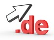 3D Domain de mit Pfeil