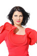 beautiful fashion black hair woman studio shoot portrait