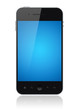 Smart Phone With Blue Screen Isolated