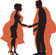 Ilustração vetorial : Dieting couple Dieting couple