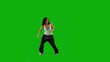 Video: A hip-hop girl dancing against green screen A hip-hop girl dancing against green screen