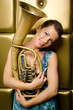 The girl with a tuba