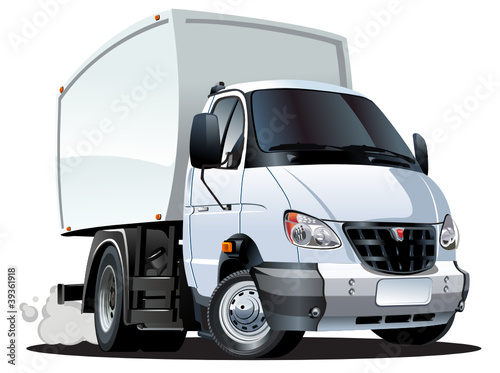 Vektor: vector cartoon delivery / cargo truck vector cartoon delivery / cargo truck
