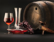 still life with decanter and barrel