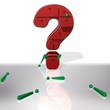 Illustration: une question - des réponses (face) une question - des réponses (face)