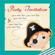Vektor: Pirate party invitation, vector illustration Pirate party invitation, vector illustration