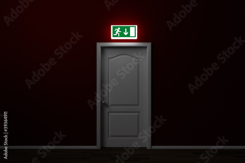Illustration: Notausgang Notausgang