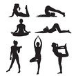 Girl yoga silhouette