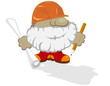 funny cartoon builder in helmet and with drafts funny cartoon builder in helmet and with drafts
