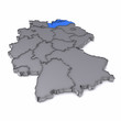 Karte - Mecklenburg-Vorpommern - Schwerin