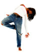 Photo: Beautiful Black Urban Dancer Woman Over White Beautiful Black Urban Dancer Woman Over White