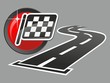 Racing finish line.