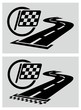 Racing finish line.