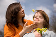 A girl with Down syndrome and her sister.