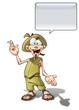 Artist Cartoon saying Hi (Clipping path)