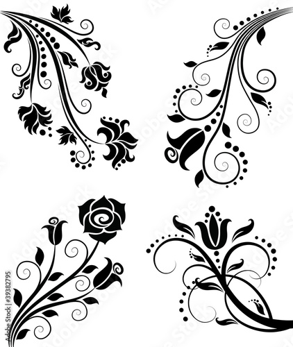 Vector: Floral pattern. Floral pattern.