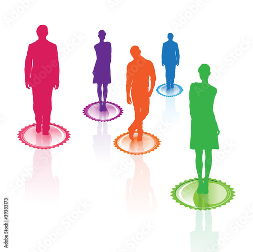 Illustration: management / réseaux sociaux / rencontre management / réseaux sociaux / rencontre