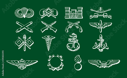 Vector: Insignias fuerzas armadas Insignias fuerzas armadas