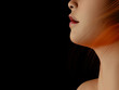 canvas print picture glossy Lippen einer Frau