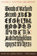 vector set: gothic letters - 15th century