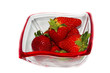 bowl of strawberries isolated on white background bowl of strawberries isolated on white background