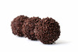 isolated chocolate balls on white background