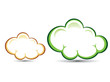 abstract colorful empty chat balloons shape
