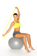 Foto: Übungen mit Thera-band und Gymnastikball Übungen mit Thera-band und Gymnastikball