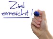 Stift schreiben Ziel erreicht