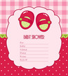 Baby shower card for girl