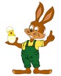 Osterhase mit Osterküken