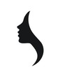 Beautiful profile of young woman- vector