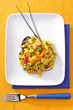 Paella di carne e pesce