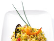Paella, piatto tipico spagnolo, close-up