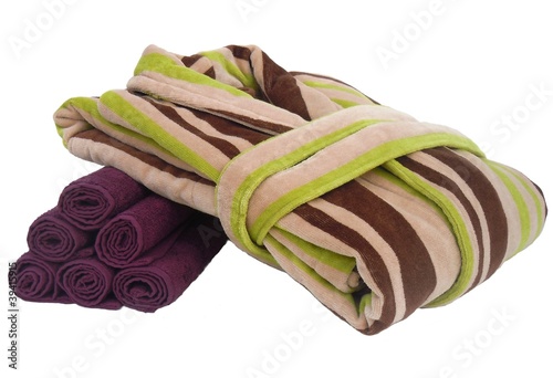 Photo: bathrobe and towels bathrobe and towels