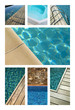 Piscine, vacances, été, bain, bassin, eau, bleu, plage